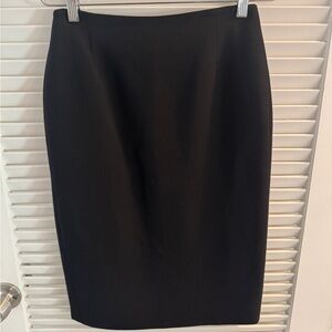 Charles Chang-Lima Black Wool Knee-Length Skirt